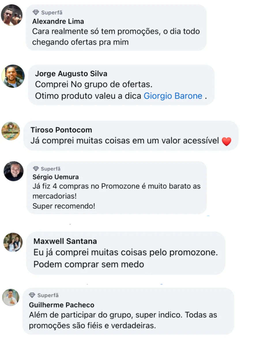 Depoimentos de membros do grupo